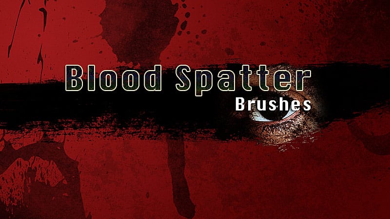 Adobe Photoshop blood spatter brushes
