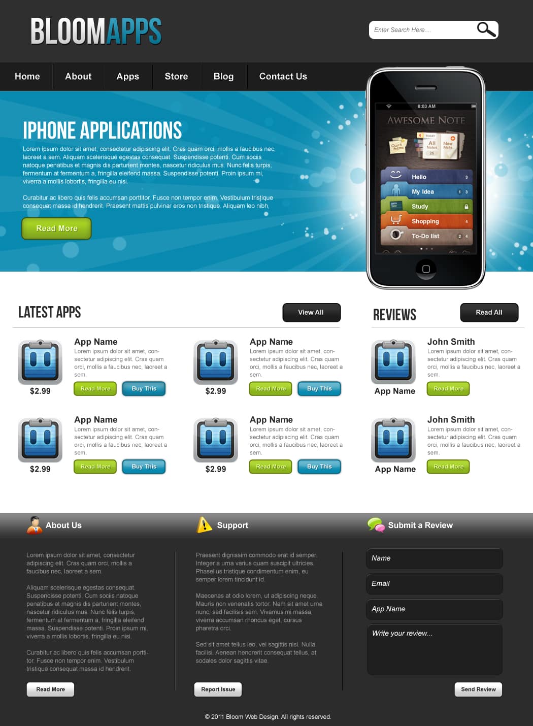 Design an iPhone App Store Layout in Photoshop DesignBump