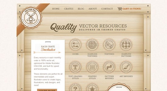 Websites using Wooden Textures
