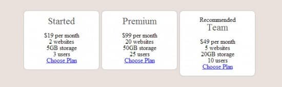 Create CSS3 Pricing Plan Tables Tutorial 