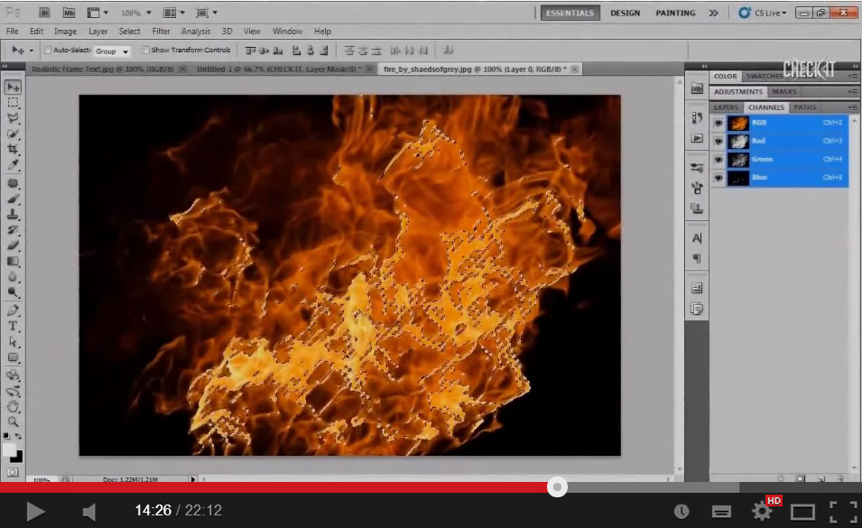 Realistic Fire Text Effect Photoshop Tutorial
