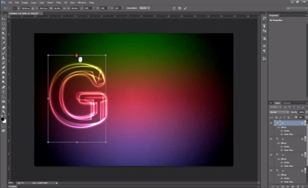 Create a Glowing Text Effect Photoshop Tutorial
