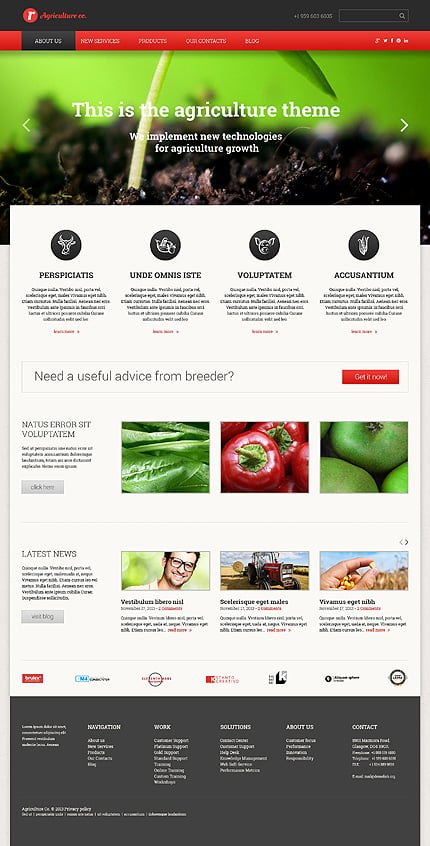 Farm Responsive Website Template