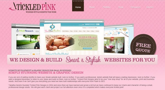 Pink Website Designs