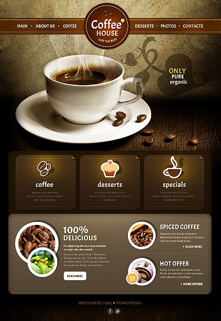 Coffee Shop Joomla Template