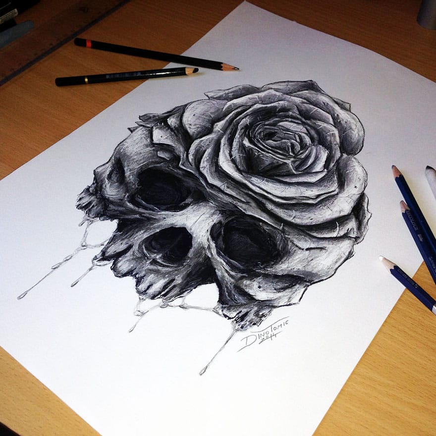 Expressive Pencil Drawings By Dino Tomic
