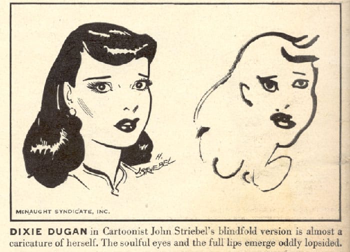 10 Comic Strip Artists Draw Their Characters Blindfolded in 1947