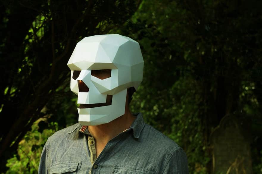 10 DIY Print At Home Geometric Paper Masks