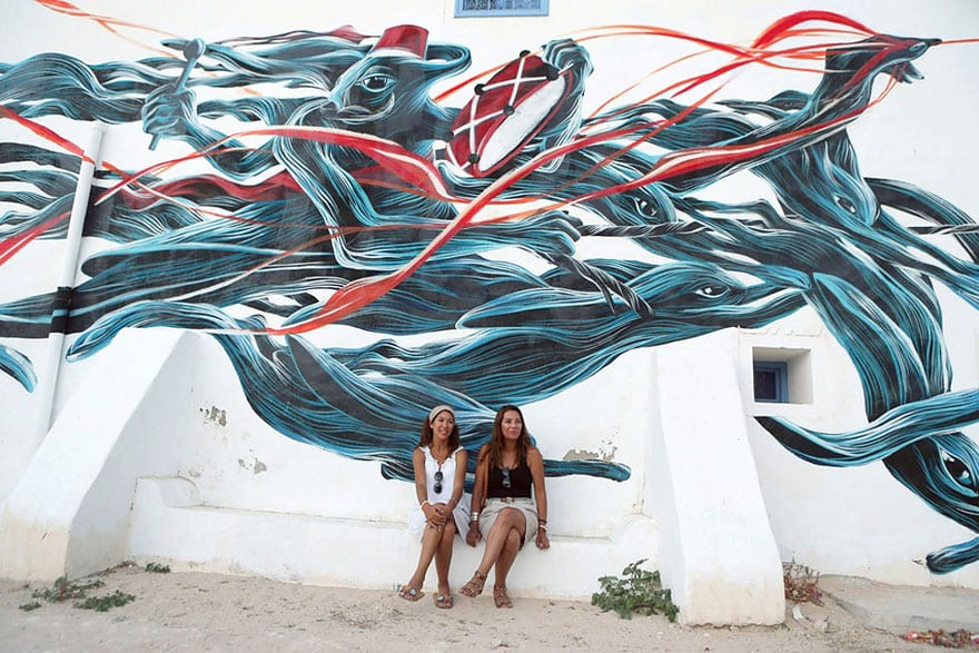 150 Street Artists Cover an Old Tunisian Village in Beautiful Street Art