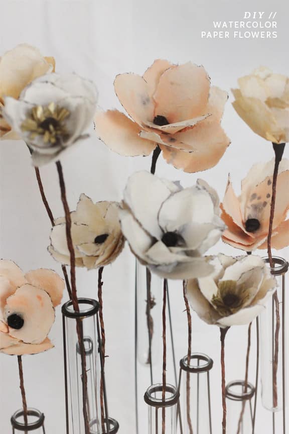 DIY Watercolor Paper Flowers