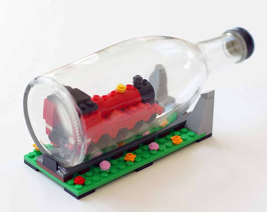 LEGO Ships Built Inside Bottles