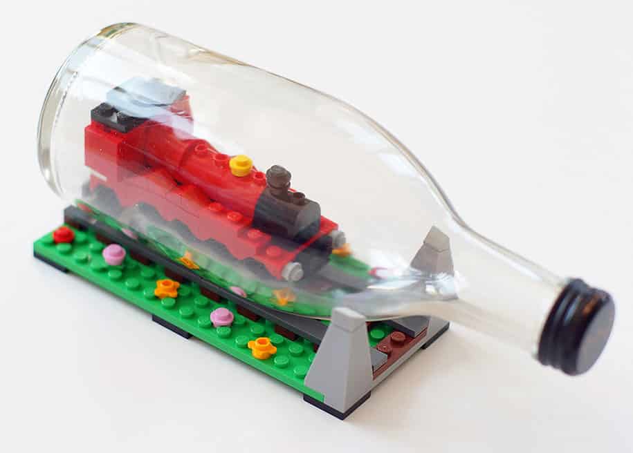 LEGO Ships Built Inside Bottles