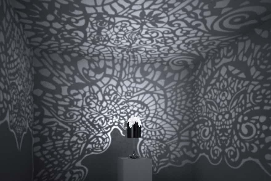 3D Printed Lamp Covers The Room In Fancy Lace Patterns