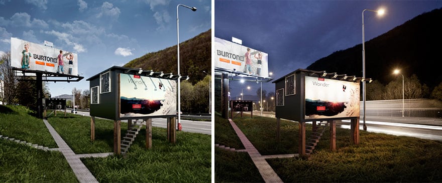 3 Billboards Turned Into Tiny Houses For Homeless