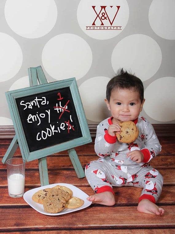 This baby who ate Santa's cookies: