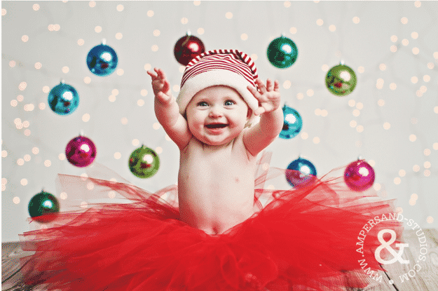 This baby who is super excited for Christmas: