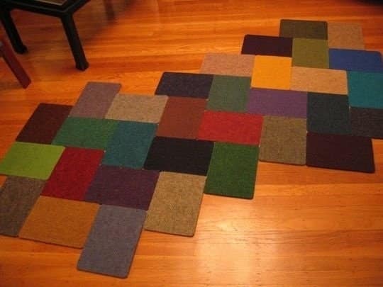 You can find plenty of carpet squares for free.
