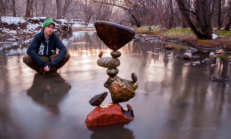 Artist Creates 23 Impossible Towers Of Balanced Rocks