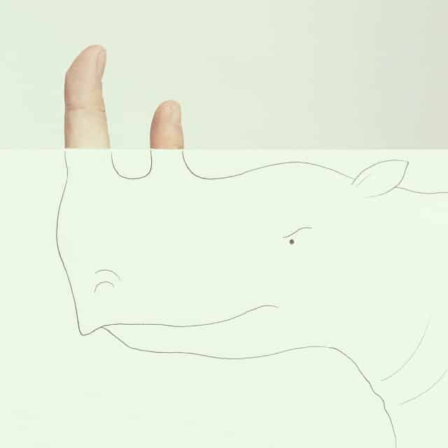 Artist Uses His Hands To Complete Animal Illustrations