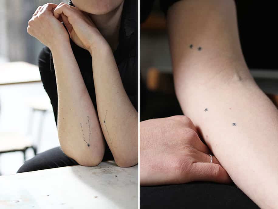 Artist Inks Her Friends With 22 Elegant Home-Made Tattoos