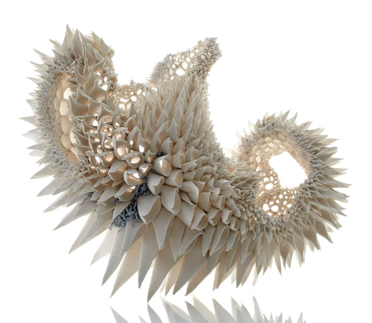 Hand Built Porcelain Sculptures by Nuala ODonovan Mimic Fractal Patterns Found in Nature sculpture porcelain fractals ceramics 