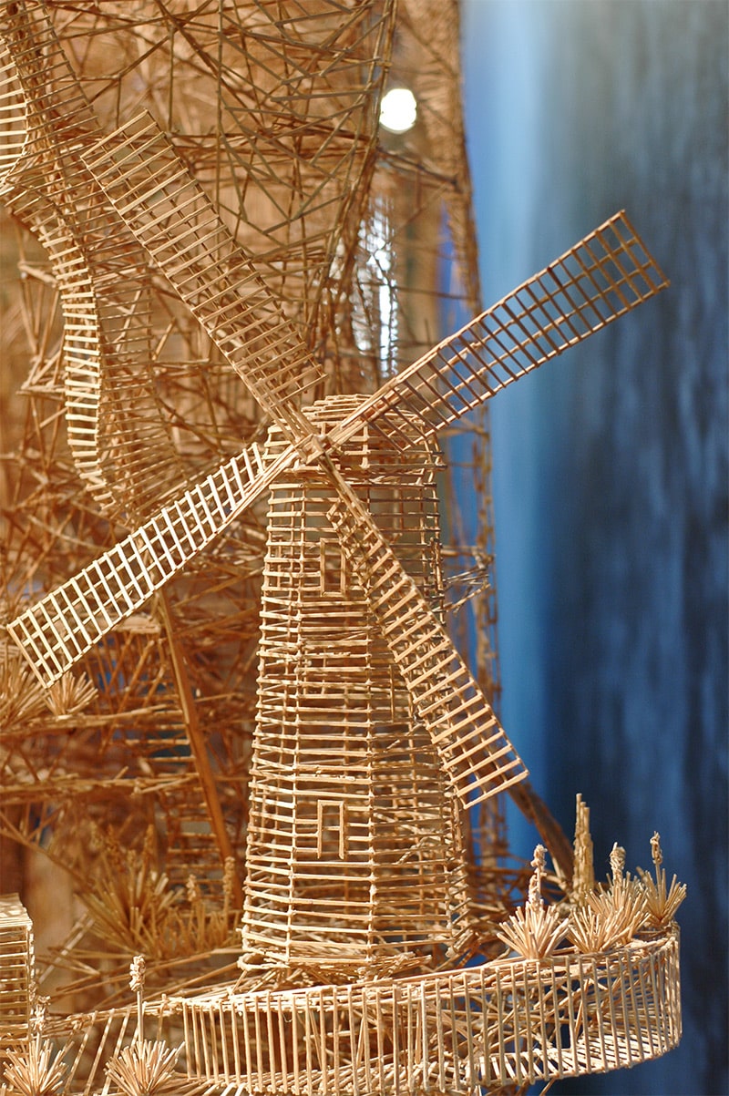 One man, 100,000 toothpicks, and 35 years: An incredible kinetic sculpture of San Francisco wood toothpicks sculpture San Francisco multiples 