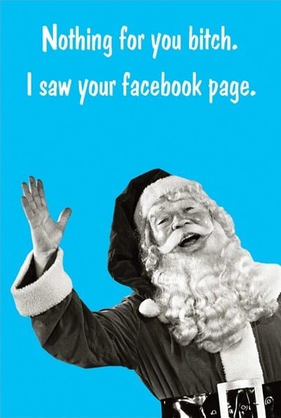 This Santa, who wants to punish you for your social media habits