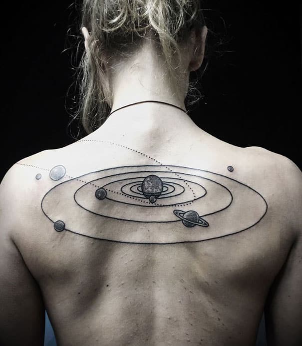 solar system tattoos