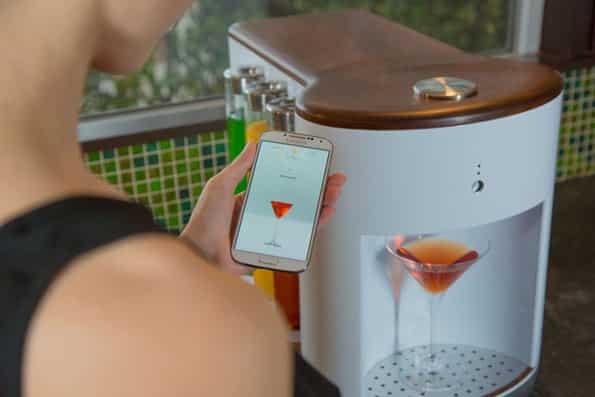 Somabar is a "personal bartender" that will mix up your favorite cocktail on demand... and in under five seconds!