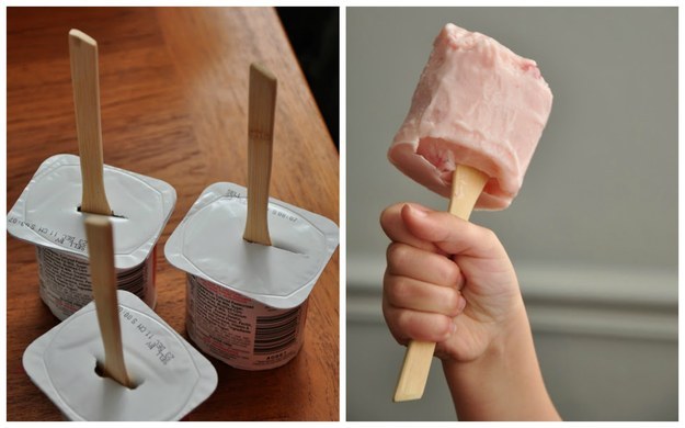 Freeze yogurt to make popsicles your kid will love.