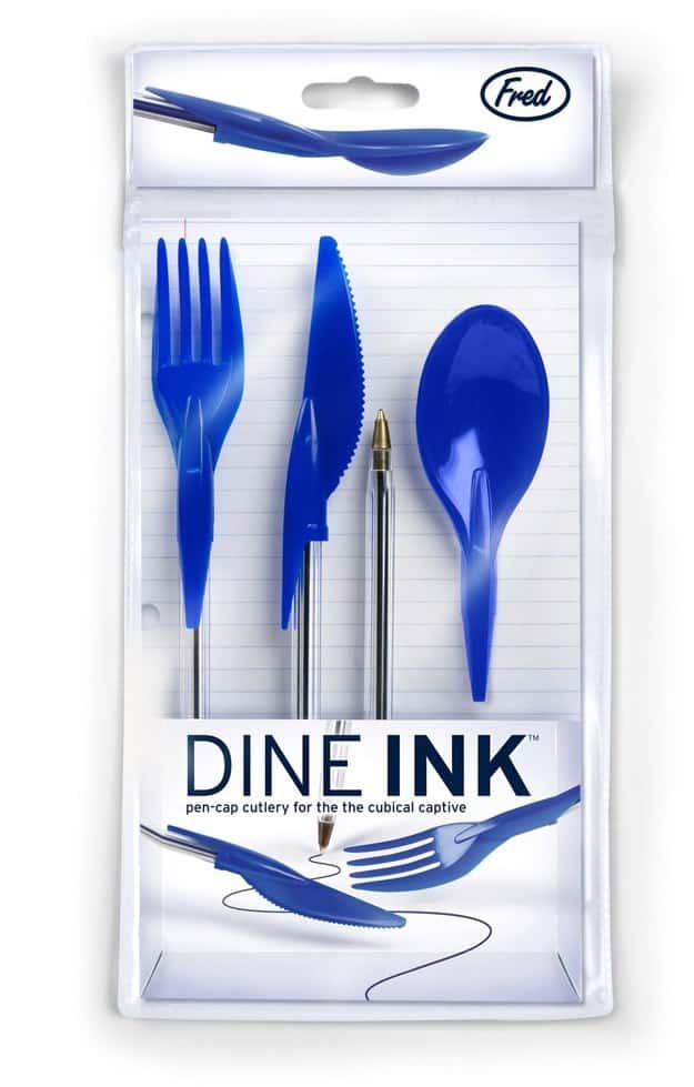 These utensils that double as pens.