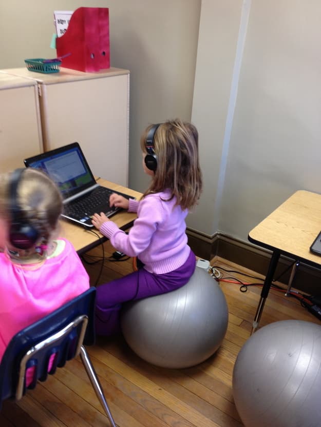 Have your child sit on a stability ball while doing homework &mdash; it&#39;ll help with their concentration.
