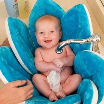 The Blooming Baby Bather turns your sink into an easy cushioned cradle for washing your baby.