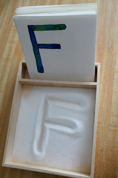 Use a tray filled with salt for tracing practice.