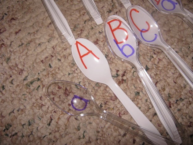 Create a simple game for letter recognition and matching.