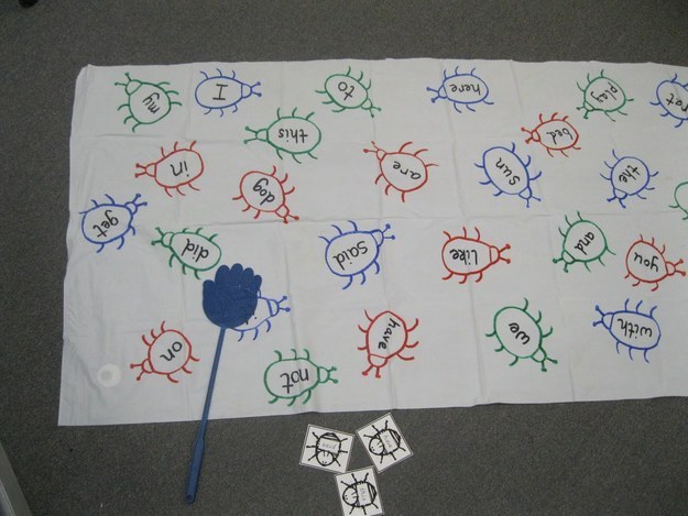 Work on sight words with this easy reading recognition game.