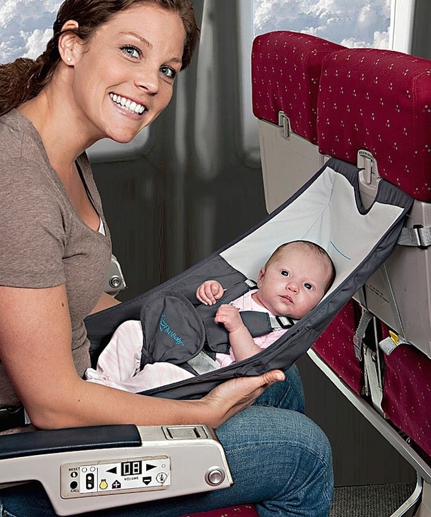 This airline baby seat lets your baby relax hammock-style.