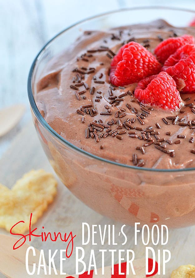Skinny Devil's Food Cake Batter Dip