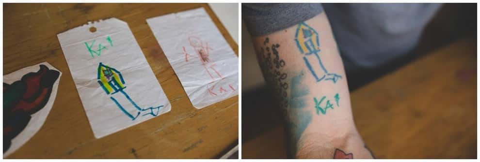 Anderson has been working on a really amazing project with his son: doodle tattoos!