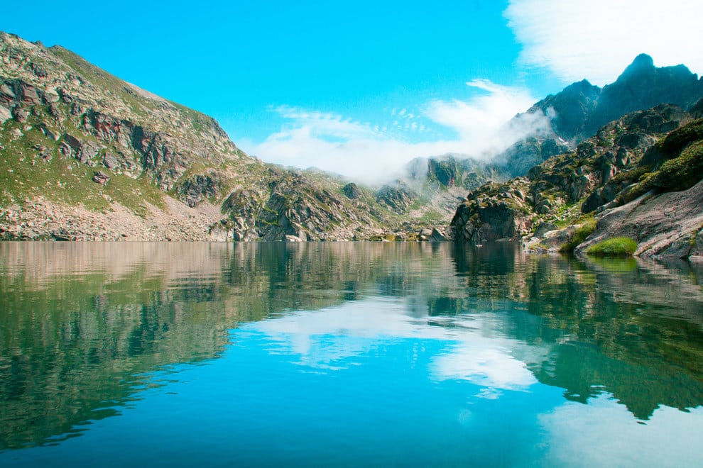 A jaw-dropping glacial lake, in the Andorran Pyrenees.