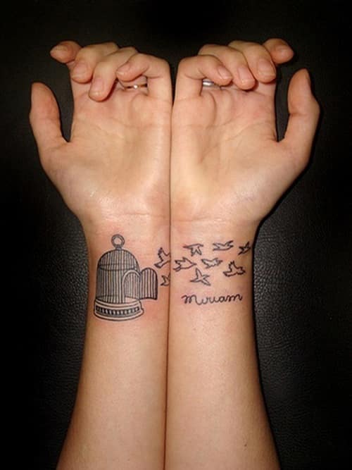 flying bird tattoo 43 Inspiring Wrist Tattoos and Graphics