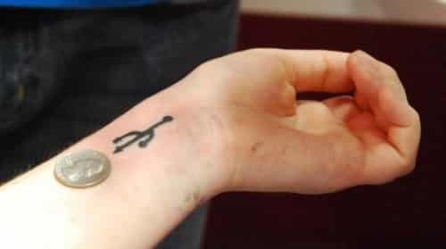 usb wrist tattoo 43 Inspiring Wrist Tattoos and Graphics