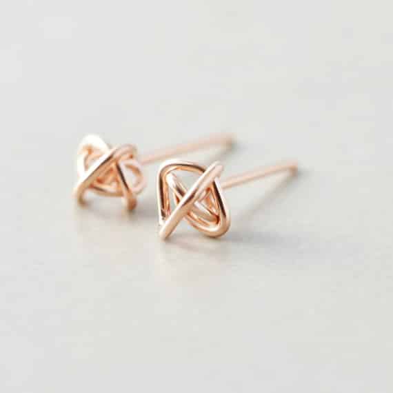 Rose Gold Knot Posts