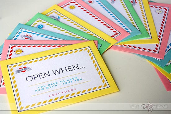 "Open when" letters.