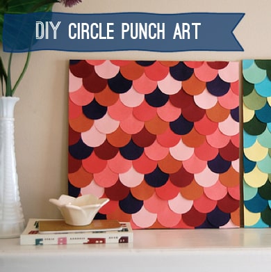 Collage paper circles into a happy piece of art.