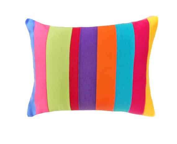 12. Neon Colorful Throw Pillow, $32