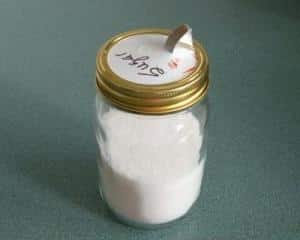 Use the top of a salt container to make spouts for your jars.
