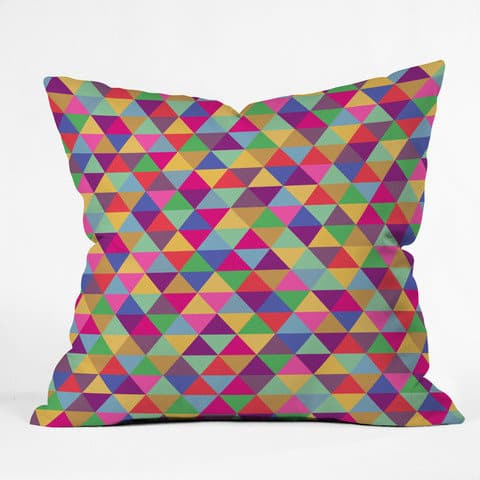 23. In Love With Triangles Throw Pillow, $69
