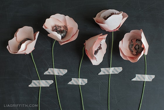 Or, go one step further, and hang homemade paper flowers.