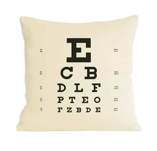 4. Eye Chart Pillow, $95